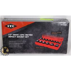 SEALED "ITC" 1/2" DRIVER 14 PC METRIC IMPACT