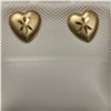 Image 1 : 14K YELLOW GOLD HEART SHAPED EARRINGS