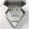 Image 3 : 14K YELLOW GOLD HEART SHAPED EARRINGS