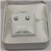 Image 3 : 14K WHITE GOLD 2 DIAMOND(0.3CT)  EARRINGS