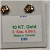 Image 2 : 10K YELLOW GOLD 2 SAPPHIRE(0.66CT)  EARRINGS