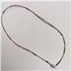 Image 1 : SILVER MULTICOLOR GENUINE TOURMALINE  NECKLACE