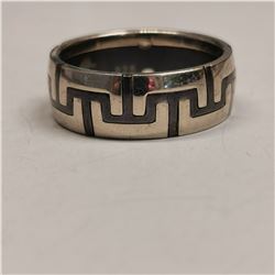 SILVER MEN'S RING  (~WEIGHT 9.8G)