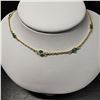 Image 2 : SILVER EMERALD(4.5CT)  NECKLACE (~LENGTH 18''INCHE