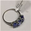 Image 2 : 10K WHITE GOLD TANZANITE(3.1CT)  RING