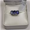 Image 3 : 10K WHITE GOLD TANZANITE(3.1CT)  RING