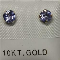 10K YELLOW GOLD TANZANITE(0.54CT) FRESHWATER PEARL