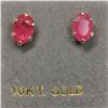 Image 1 : 10K YELLOW GOLD RUBY(0.6CT)  EARRINGS