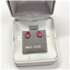 Image 3 : 10K YELLOW GOLD RUBY(0.6CT)  EARRINGS