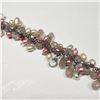 Image 1 : SILVER FRESH WATER PEARL ROSE QUARTZ  BRACELET
