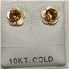 Image 1 : 10K YELLOW GOLD 2 CITRINE(0.3CT)  EARRINGS