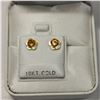 Image 3 : 10K YELLOW GOLD 2 CITRINE(0.3CT)  EARRINGS
