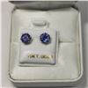 Image 3 : 10K YELLOW GOLD TANZANITE(3CT)  EARRINGS