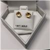 Image 3 : 10K WHITE GOLD 2 CITRINE(1.3CT)  EARRINGS