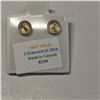 Image 2 : 14K YELLOW GOLD 2 DIAMOND(0.2CT)  EARRINGS