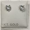Image 1 : 14K WHITE GOLD CUBIC ZIRCONIA 10KT SCREW BACK