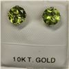 Image 1 : 10K WHITE GOLD 2 PERIDOT(1.3CT)  EARRINGS
