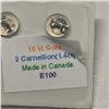 Image 2 : 10K WHITE GOLD 2 CARNELLION(1.4CT)  EARRINGS