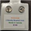Image 2 : 10K WHITE GOLD 2 SMOKY QUARTZ(0.8CT)  EARRINGS