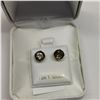 Image 3 : 10K WHITE GOLD 2 SMOKY QUARTZ(0.8CT)  EARRINGS
