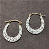 Image 2 : 10K YELLOW GOLD CUBIC ZIRCONIA  EARRINGS