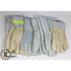 6 PAIRS OF NEW WORK AND OR WELDING GLOVES