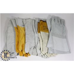 6 PAIRS OF NEW WORK AND OR WELDING GLOVES