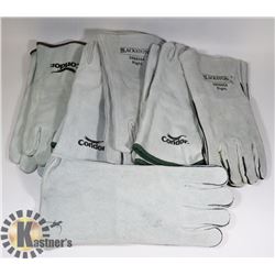 6 PAIRS OF NEW WORK AND OR WELDING GLOVES