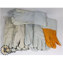 6 PAIRS OF NEW WORK AND OR WELDING GLOVES