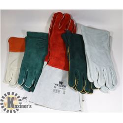6 PAIRS OF NEW WORK AND OR WELDING GLOVES