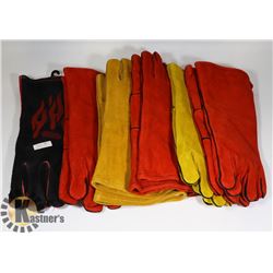 6 PAIRS OF NEW WORK AND OR WELDING GLOVES