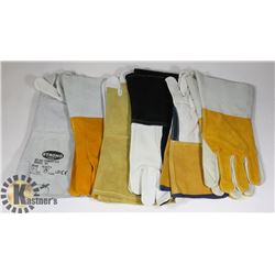6 PAIRS OF NEW WORK AND OR WELDING GLOVES