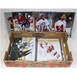 LOT OF 30 MOSTLY AUTOGRAPHED NHL PHOTOS