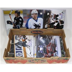 LOT OF 30 MOSTLY AUTOGRAPHED NHL PHOTOS