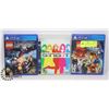Image 1 : BUNDLE OF TWO PS4 AND ONE PS3 VIDEOGAMES    LEGO