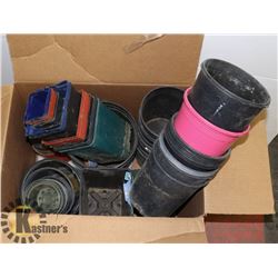 BOX OF ASSORTED SIZE PLANTERS