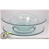 Image 1 : LARGE GLASS CENTERPIECE BOWL & PLATE (19IN DIA)
