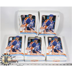 FIVE 09-10 O-PEE-CHEE HOCKEY BOX BOTTOMS