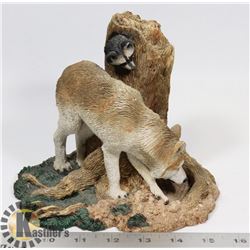 LIVING STONE INC WOLF PEEK A BOO STATUE (6 INCH)
