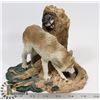 Image 1 : LIVING STONE INC WOLF PEEK A BOO STATUE (6 INCH)