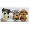 Image 1 : 3 PUPPY DOGS WITH GLASSES MINI STATUES (4INCH)