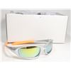 Image 1 : BOX OF SILVER AND ORANGE  DESIGNER SUNGLASSES