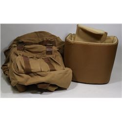 NEW G-RAPHY BROWN CANVAS DSLR SLR CAMERA BACKPACK