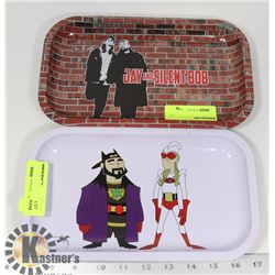 LOT OF TWO JAY AND SILENT BOB METAL TRAYS