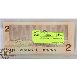 1986 TWO DOLLAR T/C  BRV9675674