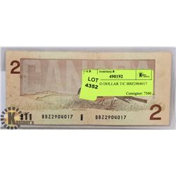 1986 TWO DOLLAR T/C BBZ2904017