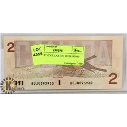 1986 TWO DOLLAR T/C BUJ4593930