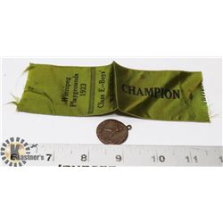 1919 BASEBALL MEDAL WITH 1923 BASEBALL RIBBON