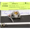 Image 1 : STERLING SILVER .925  CITRINE/DIAMOND RING SIZE 7