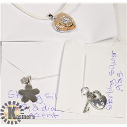 3 STERLING SILVER .925 CHARMS,
